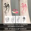 Tatuaje Temporal Sensible a la Temperatura que Cambia de Color con Alas de Ángel y Alas de Dragón, Decoración de Corazón que Cambia de Color para Brazos, Piernas y Pecho