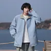 Nova jaqueta casual de corte solto com gola, roupa com proteção solar para homens, design color block de verão, moderna e estilosa, apresentando um lindo padrão xadrez