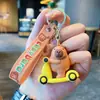 Llavero Colgante de Capibara de Dibujos Animados Muñeco Creativo Lindo Colgante para Coche de Pareja Regalo Pequeño Venta al por Mayor