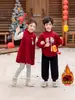 Saudações de Ano Novo Roupas para Meninos e Meninas, Saias Cheongsam Infantis, Trajes Tang, Roupas de Apresentação da Dinastia Han, Roupas de Apresentação de Dia de Ano Novo do Jardim de Infância, Modernas