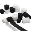 Accesorios de Confección Ancho 3-4-5.5-8-10cm Cinta de Malla Transparente Tipo Pez Elástico de Rejilla Elástico Tejido Blanco y Negro Cinta
