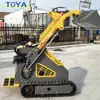 Cargadora Compacta de Orugas Puede Equiparse con Varios Implementos, Cargadora para Limpieza de Carreteras y Preparación de Tierras Agrícolas Skid Steer