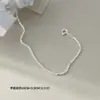 Nalan Plata S925 Exquisito y Sencillo Estilo Ins Diseño de Nicho Elegante Doble Capa Pulsera de Hueso de Serpiente con Cuentas Brillantes S8226