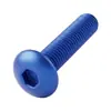 Tornillo para máquina de aleación de aluminio 7075, cabeza redonda, hexágono interior, anodizado azul real, cabeza de lenteja, hexágono interior, m3m4m6