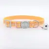 Collar Reflectante de Seda para Gato Compañero con Cascabel Esmerilado Collar para Perro Gato Cara de Gato Hebilla de Seguridad Anti-asfixia Collar