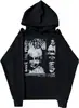 Moda Y2K Harajuku Street Impresión Trendy Europeo y Americano Ins Sudadera con Capucha Pulóver Oscura Otoño e Invierno Ropa para Hombre y Mujer