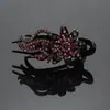 Grampo de Cabelo de Influenciadora Digital com Strass na Nuca, Acessório de Cabelo Floral Elegante e Estiloso, Presilha para Franja Mais Vendida