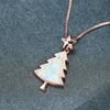 Ins Europeo y Americano Nuevo Transfronterizo Oro Rosa Aobao Árbol de Navidad Estrella de Cinco Puntas Colgante Collar Moda Femenina Creativo Collar