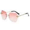 Gafas de sol de Metal con Montura al Aire Mayorista Nueva Personalidad Gafas de sol Europeas y Americanas gafas de sol Mujeres gafas de sol Hombres