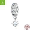 Pulseira Separadora de Posicionamento de Silicone Silver Zi Yun Exquisita Opala Olho de Diabo Estrela Prata 925 Original Contas da Sorte