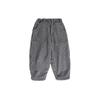 Pantalones casuales a rayas verticales con forro de polar para niños Wulibuyi invierno Nuevos pantalones cálidos para niños con bolsillo de luna creciente
