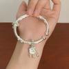 Pulsera Retro Verde Bambú Estilo Chino Nuevo Femenina Diseño Nicho Sentido Moda Combinable Personalizada Fresca con Cuentas