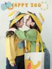 Moletom Infantil Feminino Wuri Bub Estampado Digitalmente Outono Estilo Ocidental Fofo Gola Canelada Solto Casual