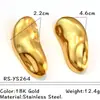 Pendientes de acero inoxidable de diseño irregular transfronterizos europeos y americanos, joyería creativa exagerada brillante al por mayor