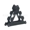 Suporte para halteres doméstico pequeno equipamento de ginástica rack de armazenamento três camadas rack de folhas tripé de ginásio fornecimento direto da fábrica