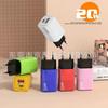 Cargador A C rectangular pequeño 1pd 1usb toma multi-puerto pd20w carga rápida 5v2a cargador de pared para viaje