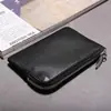 Bolsa de Moedas e Chaves Estilo Retrô Bolsa Multifuncional de Cosméticos Masculina Carteira Pequena Curta Simples Mini Porta-Moedas