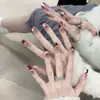 Uñas Portátiles Cat-Eye Tendencia en Tiktok, Estilo Corto, Hechas a Mano con un Acabado de Alta Gama, Uñas Postizas Portátiles al por Mayor