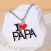 Joyería europea y americana nuevo collar familiar DAD MOM MAMA PAPA colgante de amor colgante para el Día del Padre Día de la Madre