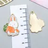 Pendente de Coelho Branco Pingando Óleo Branco Cenoura Pingente de Liga Chaveiro DIY Pulseira Colar Acessórios de Joias