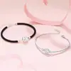 Pulseira de Casal Solzinho para Mulheres, Pulseira Banhada a Prata, Luxo Leve, Design Único, Exquisite, Presente para Namorado no Festival Qixi