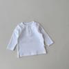 Ropa infantil de estilo coreano, ropa de bebé para primavera y otoño, top de algodón elástico para niña, camiseta para bebé que combina con todo