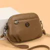 Bolso Pequeño Cuadrado Cruzado Nuevo para Mujer, Textura de Cuero Suave, Versátil para el Trabajo, Teléfono, Billetera para Monedas, Bolso Cruzado Ligero de un Solo Hombro