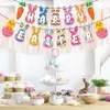 Decoración Suministros Fiesta Vacaciones Pascua Pancarta Fiesta Bandera de Tirar Conejo Suministros Festivos Atrezzo Decoración Escenario
