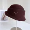 Chapéu de Pescador Vintage em Forma de Sino para Mulheres, Chapéu de Tricô com Aba Enrolada de Lã Australiana para Outono e Inverno com Topo Côncavo e Corrente de Contas Elegante Chapéu Balde