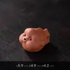 Enfeites Criativos de Argila Roxa para Animais de Chá, Adequados para Criar Animais de Chá, Acessórios para Conjunto de Chá Kung Fu, Brinquedos de Chá Feitos à Mão em Yixing, Decorações de Mesa de Chá em Formato de Peixe