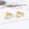 Pendientes de plata con hebilla para mujer, elegantes y a la moda coreana, con diseño de nicho, con forma de corazón hueco