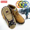 Crampons Esportivos para Exterior Pontas Antiderrapantes Redondas para Sapatos Coberturas de Pontas para Neve Escalada Lama Anti-Queda Ponta do Pé e Calcanhar Elásticas Coberturas de Pontas para Sapatos