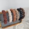 Diadema plisada de cuero Corea del Sur Dongdaemun retro celebridad de internet ancha simple para atar el pelo para alisar el pelo diadema alta Calavera superior accesorios para el pelo