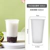Vaso Desechable para Té con Leche con Tapa, Vaso de Plástico para Bebidas Frías y Calientes de Té de Limón con Pajita, Película con Logotipo en el Interior, Plástico Duro