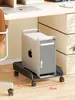 Soporte para host de gabinete inferior de escritorio para computadora de escritorio con ruedas móviles para colocar estantes de almacenamiento, bandejas base de gabinete de chasis y soportes ensanchados.