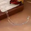 Pulseira Dupla Camada Nova Popular 2026 para Mulheres, Pulseira Simples de Bolinhas Pequenas, Joia Cool Ultra-Minimalista de Nicho Ins