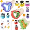 Amazon Juego de 46 Piezas de Moldes para Sándwiches, Molde Cortador de Sándwiches de Dibujos Animados, Molde Cortador de Pan Tostado, Molde Cortador de Frutas