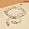 Pulsera de Cuentas Blancas de Cristal Blanco de Forma Antigua de Venta Caliente Transfronteriza para Mujeres, Pulsera de Cuentas Blancas de Cristal Blanco Natural Imitación de Corte Recto con Forma Antigua, Suministro en Vivo