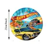Kit de Festa de Aniversário Hot Wheels Racing Prato de Papel Copo de Papel Guardanapo Toalha de Mesa Bandeira Topper de Bolo Balão Suprimentos de Festa
