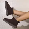 Botas de Neve da Moda de Inverno 2025, Botas de Neve Estilosas, Sapatos Rasos Quentes, Sapatos de Algodão Confortáveis para Mulheres