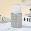 Frasco de Pressão 100ml Novo Totalmente Cravejado de Diamantes Removedor de Maquiagem Loção Líquida Recarga Frasco Vazio Frasco Portátil para Viagem