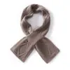 Nuevo bufanda de punto de cachemira de color liso para otoño e invierno para mujer, gruesa, suave, agradable para la piel, protectora del cuello y cálida, con diseño perforado