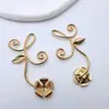 Cobre Chapado en Oro Color Conservante Rama de Flor Anillo de Flor Colgante Material de Envoltura de Flores Hecho a Mano para DIY Accesorio de Pasador Estilo Antiguo