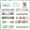 Paquete de Pegatinas ZABC: Serie Susurros de Valla de Flores - Paisaje de Valla de Jardín Materiales DIY Pegatinas Decorativas, 10 Hojas, 4 Diseños