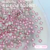 Joyería Rosa de Fondo Plano, Biselada, Ultra Brillante, Forma de Gota de Agua, Estilo Nuevo para Uñas con Acabado de Corte Natural de Alta Gama