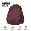 Suéter Pulôver para Adolescentes no Outono e Inverno, Gola Redonda, Tamanho Grande, Solto, Estilo Preguiçoso, Camisa Base de Lã com Top Interno