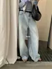 Extraño Estilo Coreano 2026 Primavera Vintage Tiro Alto Adelgazante Rectos Pierna Ancha Jeans para Mujer Versátiles Pantalones Largos