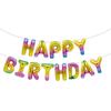 Balões de Folha de Alumínio com Letras 'Feliz Aniversário' de 16 polegadas Adereços de Aniversário Balões de Aniversário Efeito Emagrecedor Conjunto de Folha de Alumínio de Aniversário