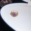 Anillo Geométrico de Lazo de Corazón de Diamante Zircón Perla Anillo Coreano Nicho para Dedo Índice Lujo Accesible Joyería de Mano Venta al por Mayor