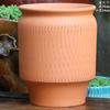 Pote Grande Queimado de Vegetais de Cerâmica Vermelha Vintage Feito à Mão Vaso de Flores Carnudas Cerâmica Grossa Pote Grande de Rosa Cerâmica Vaso Alto para Plantas Verdes Bougainvillea